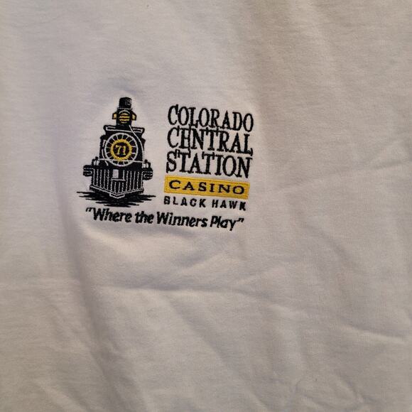 Vintage Colorado Central Station Casino Blackhawk Graphic Tee Shirt Adult XL - Picture 2 of 6